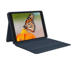 Logitech Rugged Combo 3 - Keyboard and folio case - Apple Smart connector - UK - classic blue