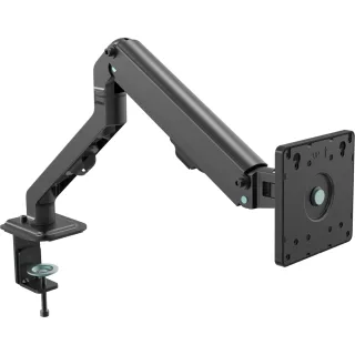 Monitor desk arm mount - fits display 10 to 32" with VESA sizes 75 x 75 or 100 x 100 - double articulated - clamp or grommet to desk - rotate to portrait - spring assisted weight balancing system - maximum reach 463 mm - swl 7 kg - matt black