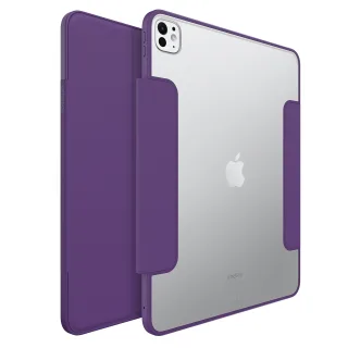 OtterBox Symmetry Series - Flip cover for tablet - polycarbonate, synthetic rubber - thunderstorm (clear/dark grey) - for Apple 13-inch iPad Pro (M4)