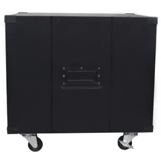 Startech 9U Open Frame Rack with Wheels - 4 Post 23" Deep Portable Open Frame Cabinet for 19" Network, Data & Server Equipment - 220 lbs capacity (RK960CP) - Rack - black - 9U - 23