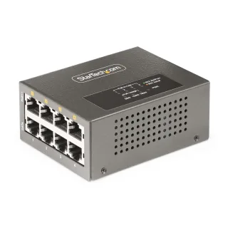 StarTech 4-Port Multi-Gigabit PoE++ Injector, 5/2.5G Ethernet (NBASE-T), PoE/PoE+/PoE++ (802.3af/802.3at/802.3bt), 160Watts Power Budget, Wall/DIN Rail Mountable - Unmanaged, For IP Cameras/Wireless APs/POSs (AS445C-POE-INJECTOR)