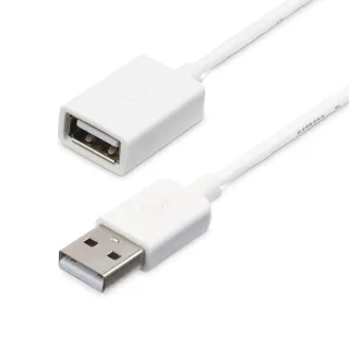 StarTech 3m White USB 2.0 Extension Cable Cord - A to A - USB Male to Female Cable - 1x USB A (M), 1x USB A (F) - White, 3 meter (USBEXTPAA3MW) - USB extension cable - USB (F) to USB (M) - USB 2.0 - 3 m - molded - white - for P/N: MSDREADU2OTG, USBEXTPAA1MW, USBEXTPAA2MW, USBPAUB1MW, USBPAUB2MW, USBPAUB50CMW