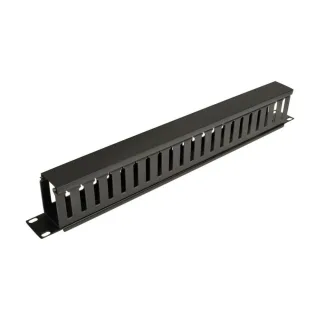 Eaton Tripp Lite Series Rack Enclosure Horizontal Cable Manager (finger duct) 1URM - Rack cable management duct with cover - black - 1U - 19