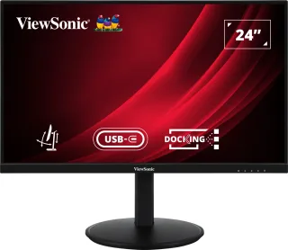 ViewSonic VG2409U-2 - LED monitor - 24" - 1920 x 1080 Full HD (1080p) @ 100 Hz - IPS - 350 cd/m² - 1300:1 - HDR10 - 4 ms - HDMI, DisplayPort, USB-C - speakers
