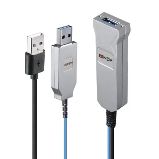 Lindy 43345 30M Fibre Optic USB 3.0 Cable Type a Male to Type a Fem