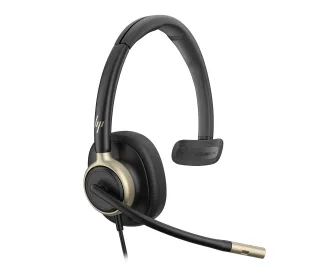 HP Poly Mission 815 - Mission 800 Series - headset - on-ear - wired - active noise cancelling - USB-A, USB-C - black - Certified for Microsoft Teams Open Office, Zoom Certified, Google Meet Certified, Works With Chromebook Certified