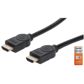 Manhattan 355360 HDMI Cable 4K/60HZ 5M Certified -With Ethernet Male/Male Black