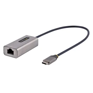 Startech USB-C to Ethernet Adapter, 10/100/1000 Mbps, Gigabit Network Adapter w/ ASIX AX88179A Chip, 1ft/30cm Cable, USB Type C to RJ45 Ethernet Dongle, USB C to LAN Adapter, Windows/macOS/Linux/ChromeOS (US1GC30B2) - Network adapter - USB-C - Gigabit Ethernet x 1 - grey