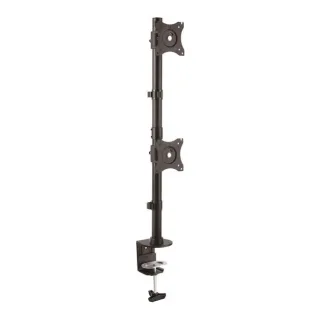 Startech Vertical Desk Mount Dual Monitor Arm - For Monitors 13" to 27" - Adjustable - Desk Clamp / Grommet-Hole Mount - Dual VESA Monitors - Black (ARMDUALV) - Mounting kit - for 2 monitors - heavy duty steel - black - screen size: 13"-27" - desktop, desk-mountable - for P/N: DK30A2DH, DK30C2DAGPD, DK30C2HAGPD, TB3DK2DPM2, TB3DK2DPPD, USB3SDOCKDD, USB3SDOCKHDV