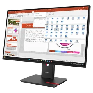 Lenovo ThinkVision T27-40 - LED monitor - 27" - 1920 x 1080 Full HD (1080p) @ 120 Hz - IPS - 300 cd/m² - 1500:1 - 4 ms - HDMI, VGA, DisplayPort - eclipse black