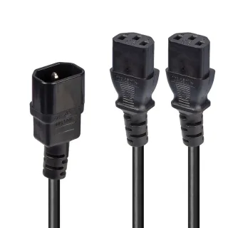 Lindy 30039 2M Y Extension Cbl Iec C14 to 2 X Iec C13