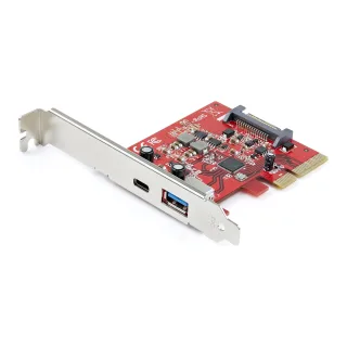 Startech 2-Port 10Gbps USB-A & USB-C PCIe Card, USB 3.1 Gen 2 PCI Express Type C/A Host Controller Card Adapter, USB 3.2 Gen 2x1 PCIe Desktop Expansion Add-On Card, Windows/macOS/Linux - Full/Low-Profile - USB adapter - PCIe 3.0 x4 - USB-C 3.1 x 1 + USB 3.1 Gen 2 x 1 - for P/N: S251BMU313, S251BPU313, S252BU313R