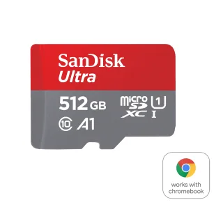 SanDisk Ultra - Flash memory card (microSDXC to SD adapter included) - 512 GB - A1 / UHS Class 1 / Class10 - microSDXC UHS-I