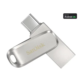 SanDisk Ultra Dual Drive Luxe - USB flash drive - 128 GB - USB 3.1 Gen 1 / USB-C - silver