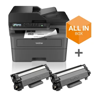 Brother MFCL2827DWXLZU1 MFC-L2827DWXL All-in-box Print Bundle AIO Mono Laser Printer