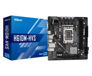ASRock H610M-HVS/M.2 D5 GEN5 Intel 1700 Socket Motherboard, Micro-ATX, 2x DDR5 Slots, 1x M.2 Socket, GbE LAN, 1x D-Sub / 1x HDMI Port