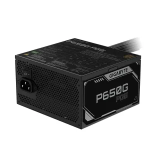 Gigabyte P650G PG5 650W ATX 3.1 Power Supply, 80 PLUS Gold, PCIe Gen 5.1 16-Pin, 120mm HYB Fan, Non-Modular PSU, Black, GP-P650G PG5
