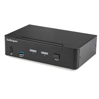 Startech 2-Port Dual-Monitor DP KVM Switch w/Video Matrix, 4K 60Hz - KVM / audio / USB switch - 2 x KVM / audio / USB - 1 local user - desktop - TAA Compliant