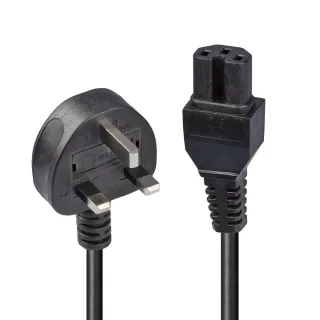 Lindy 30458 2M Mains Pwr Cbl UK3 Pin Plug to Iec C15 (Hot Condition)