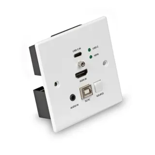 Lindy 38387 150M CAT.6 HDMI 4K60 Type C Hdbaset UK Wall Plate KVM Extend