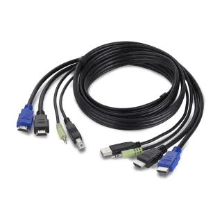 Startech - Adapter cable - TAA Compliant - HDMI, USB Type A, 3.5mm audio jack male to HDMI, USB Type B, 3.5mm audio jack male - 1.8 m