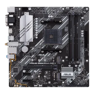 ASUS PRIME B550M-A WIFI II - Motherboard - micro ATX - Socket AM4 - AMD B550 Chipset - USB 3.2 Gen 1, USB 3.2 Gen 2 - Gigabit LAN, Wi-Fi 6, Bluetooth - onboard graphics (CPU required) - HD Audio (8-channel)