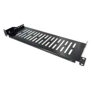 Intellinet 712491 19" Cantilever Shelf 1U 150MM- 2-POINT Front Mount Black