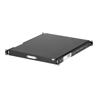Startech 1U Sliding Server Rack Mount Keyboard Shelf Tray - 55lbs - 22" Deep Steel Pull Out Drawer for 19" AV, Network Equipment Rack (SLIDESHELFD) - Rack keyboard shelf - black - for P/N: RK1536BKF, RK1836BKF, RK2537BKM, RK3236BKF, RK4236BKB, RK4242BK24, RK4242BK30