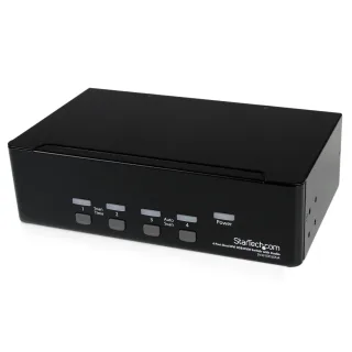 Startech 4-Port Dual KVM Switch with Audio for DVI Computers - Built-in USB Hub (SV431DD2DUA)