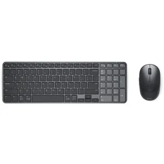 Dell Pro 7 KM746 - Keyboard and mouse set - rechargeable - compact - wireless - 2.4 GHz, Bluetooth - QWERTY - UK - black - with 3 years NBD Advance Exchange