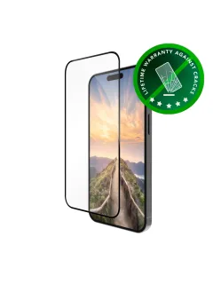 dbramante1928 Eco-shield - Screen protector for mobile phone - glass - frame colour black - for Apple iPhone 16