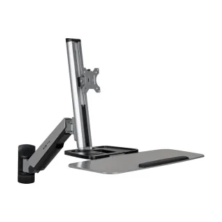 Eaton Tripp Lite Series WorkWise Wall-Mounted Workstation, Single Display - Mounting kit (keyboard shelf, mast, mounting hardware, arm bracket, 2 decorative covers) - for LCD display / PC equipment - plastic, steel - black - screen size: 13"-32" - wall-mountable