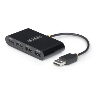 Startech 4-Port USB 2.0 Hub, USB Bus Powered, Small Travel Mini USB Hub, USB 2.0 Splitter, Multi-Port Portable USB Hub, 480Mbps, Overcurrent Protection (OCP) - Hub - 4 x USB 2.0 - desktop
