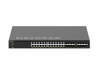 NETGEAR AV Line M4350-24X8F8V - Switch - L3 - Managed - 24 x 100/1000/2.5G/5G/10GBase-T (PoE++) + 8 x 10Gb Ethernet SFP+ + 8 x 25 Gigabit SFP28 - front to back airflow - rack-mountable - PoE++ (290 W)