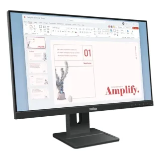 Lenovo ThinkVision E24-40 - LED monitor - 23.8" - 1920 x 1080 Full HD (1080p) @ 100 Hz - IPS - 250 cd/m² - 1300:1 - 4 ms - HDMI, VGA, DisplayPort - speakers - raven black