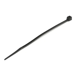 Startech 4"(10cm) Cable Ties, 1/16"(2mm) wide, 7/8"(22mm) Bundle Diameter, 18lb(8kg) Tensile Strength, Nylon Self Locking Zip Ties with Curved Tip, 94V-2/UL Listed, 100 Pack, Black - Nylon 66 Plastic - TAA (CBMZT4B)