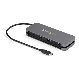 Startech 4 Port USB C Hub - 3x USB-A/1xUSB-C - 5Gbps USB 3.0 Type-C Hub (3.2 Gen 1) - Bus Powered - 11.2" Cable w/ Cable Management (HB30CM3A1CB) - Hub - 3 x USB 3.2 Gen 1 + 1 x USB-C 3.2 Gen 1 - desktop