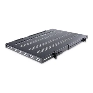 Startech Server Rack Shelf - 1U - Adjustable Mount Depth - Heavy Duty - Rack shelf - black - 1U - 19"