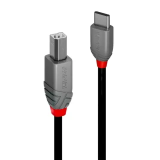Lindy 36943 3M USB 2.0 Type C to B Cable Anthra Line