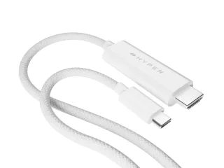 HyperDrive - Adapter cable - USB-C male to HDMI male - 2.5 m - white - 4K60Hz support, DP Alt mode support