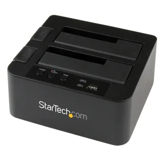 Startech Dual Bay Hard Drive Duplicator, Standalone USB 3.0 (5 Gbps) eSATA to 2.53.5 SATA III HDDSSD ClonerCopier, Hard Drive Docking Station - Hard Disk Cloner - Storage controller - 2.5", 3.5" - SATA 6Gb/s - USB 3.0 - black - for P/N: SVA12M5NA
