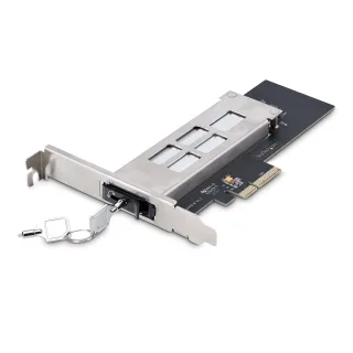 Startech M.2 NVMe SSD to PCIe x4 Mobile Rack/Backplane with Removable Tray for PCI Express Expansion Slot, Tool-less Installation, PCIe 4.0/3.0 Hot-Swap Drive Bay, Key Lock - 2 Keys Included - Interface adapter - M.2 - M.2 NVMe Card / PCIe 4.0 (NVMe) - PCIe 4.0 x4 - black, silver - for Startech Expansion Slot Rear Exhaust Cooling Fan with LP4 Connector (FANCASE)