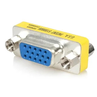 StarTech Slimline VGA HD15 Gender Changer - F/F - HD15 gender changer - VGA coupler - VGA gender changer (GC15HSF) - VGA gender changer - HD-15 (VGA) (F) to HD-15 (VGA) (F) - for P/N: DP2VGAMM6B, HD2VGAMM6, MXTMMHQ2M, MXTMMHQ30M, MXTMMHQ3M, MXTMMHQ5M, MXTMMHQ7M