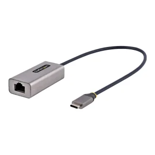 Startech USB-C to Ethernet Adapter, 10/100/1000 Mbps, Gigabit Network Adapter w/ ASIX AX88179A Chip, 1ft/30cm Cable, USB Type C to RJ45 Ethernet Dongle, USB C to LAN Adapter, Windows/macOS/Linux/ChromeOS (US1GC30B2) - Network adapter - USB-C - Gigabit Ethernet x 1 - grey