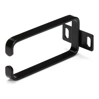 Startech 1U Vertical 1.8 x 3.9in Server Rack Cable Management D-Ring Hook w/ Flexible Opening - Network Rack-Mount Cord Organizer Ring (CMHOOK1UN) - Cable management ring - black - 1U - for P/N: RACK-18U-20-WALL-OA, RACK-21U-20-WALL-OA, RACK-24U-20-WALL-OA, RK3236BKF, RKQMCAB12V2
