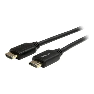 Startech 6ft (2m) Premium Certified HDMI 2.0 Cable with Ethernet, High Speed Ultra HD 4K 60Hz HDMI Cable HDR10, HDMI Cord (Male/Male Connectors), For UHD Monitors, TVs, Displays - Durable HDMI Cable - HDMI cable with Ethernet - HDMI male to HDMI male - 2 m - black - for P/N: EXTEND-HDMI-4K40C6P1, KITBXAVHDPEU, KITBXAVHDPUK, KITBXDOCKPEU, KITBXDOCKPUK