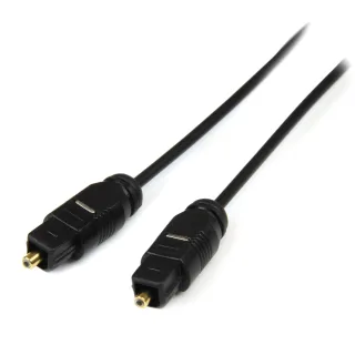 Startech 15 ft Thin Toslink Digital Optical SPDIF Audio Cable - 15ft / 15 Feet Optical Audio Cable (THINTOS15)