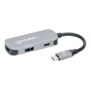 Manhattan 190299 USB-C Dock/Hub 3-PORT HDMI/USB-A/USB-C with PD