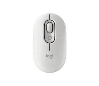 Logitech POP - Mouse - customisable emoji - optical - 4 buttons - wireless - Bluetooth 5.1 LE - off-white