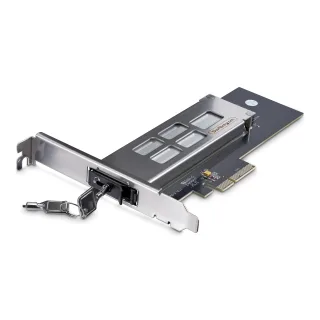 Startech M.2 NVMe SSD to PCIe x4 Mobile Rack/Backplane with Removable Tray for PCI Express Expansion Slot, Tool-less Installation, PCIe 4.0/3.0 Hot-Swap Drive Bay, Key Lock - 2 Keys Included - Interface adapter - M.2 - M.2 NVMe Card / PCIe 4.0 (NVMe) - PCIe 4.0 x4 - black, silver - for Startech Expansion Slot Rear Exhaust Cooling Fan with LP4 Connector (FANCASE)
